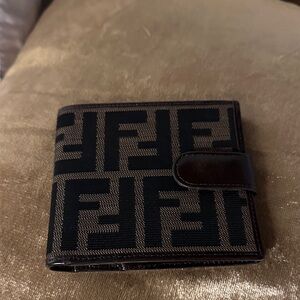 Authentic Fendi  Black and Brown Wallet